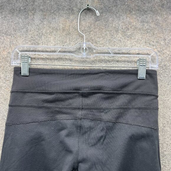 Lululemon Leggings Women 8 Black Gather and Crow Crop Ruched Hem Yoga Pants - Picture 8 of 9